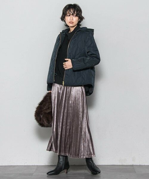 MAYSON GREY / メイソングレイ ミニ・ひざ丈スカート | 【WEB限定】ストレッチベロアプリーツスカート≪手洗い可能≫ | 詳細15