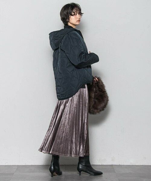 MAYSON GREY / メイソングレイ ミニ・ひざ丈スカート | 【WEB限定】ストレッチベロアプリーツスカート≪手洗い可能≫ | 詳細16