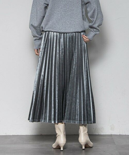 MAYSON GREY / メイソングレイ ミニ・ひざ丈スカート | 【WEB限定】ストレッチベロアプリーツスカート≪手洗い可能≫ | 詳細25