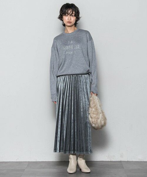MAYSON GREY / メイソングレイ ミニ・ひざ丈スカート | 【WEB限定】ストレッチベロアプリーツスカート≪手洗い可能≫ | 詳細26