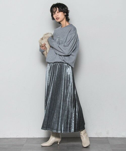 MAYSON GREY / メイソングレイ ミニ・ひざ丈スカート | 【WEB限定】ストレッチベロアプリーツスカート≪手洗い可能≫ | 詳細28
