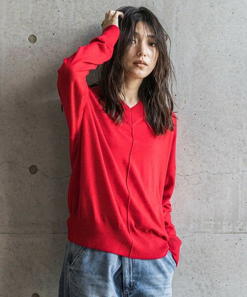 MAYSON GREY / メイソングレイ ニット・セーター | 【新色追加】Vネックコクーンニットプルオーバー≪手洗い可能≫ | 詳細1