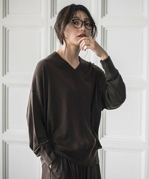MAYSON GREY / メイソングレイ ニット・セーター | Vネックコクーンニットプルオーバー≪手洗い可能≫ | 詳細26