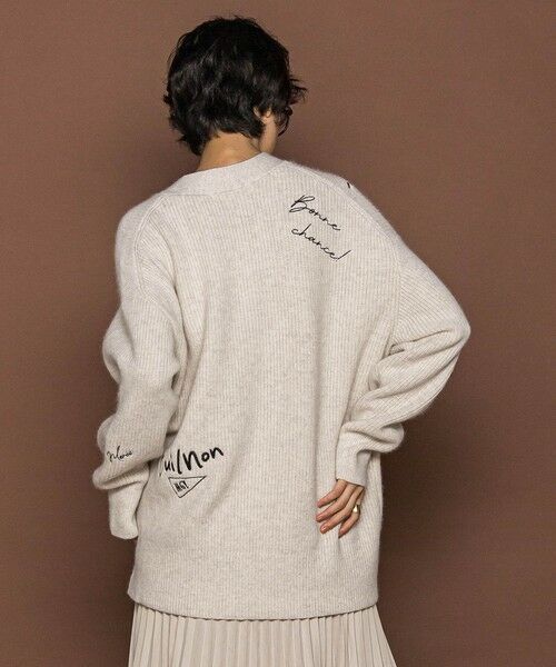 MAYSON GREY / メイソングレイ ニット・セーター | メッセージ刺繍Vネックニットプルオーバー≪手洗い可能≫ | 詳細4