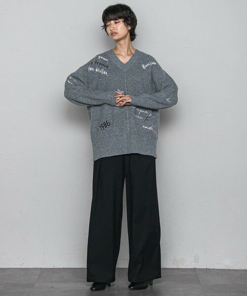 MAYSON GREY / メイソングレイ ニット・セーター | メッセージ刺繍Vネックニットプルオーバー≪手洗い可能≫ | 詳細19