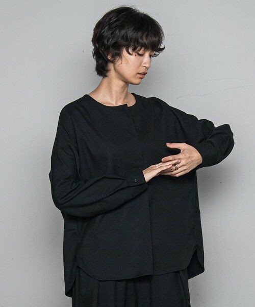 MAYSON GREY / メイソングレイ シャツ・ブラウス | 【一瞬で楽とキレイを叶える】裏起毛2WAYネックブラウス≪手洗い可能≫ | 詳細1