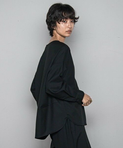 MAYSON GREY / メイソングレイ シャツ・ブラウス | 【一瞬で楽とキレイを叶える】裏起毛2WAYネックブラウス≪手洗い可能≫ | 詳細3