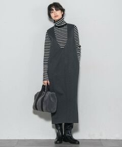 MAYSON GREY / メイソングレイ ロング・マキシ丈ワンピース | 【ノンアイロン】-3kg見えIラインワンピース≪手洗い可能≫