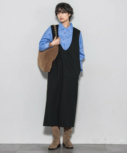 MAYSON GREY / メイソングレイ ロング・マキシ丈ワンピース | 【ノンアイロン】-3kg見えIラインワンピース≪手洗い可能≫ | 詳細1