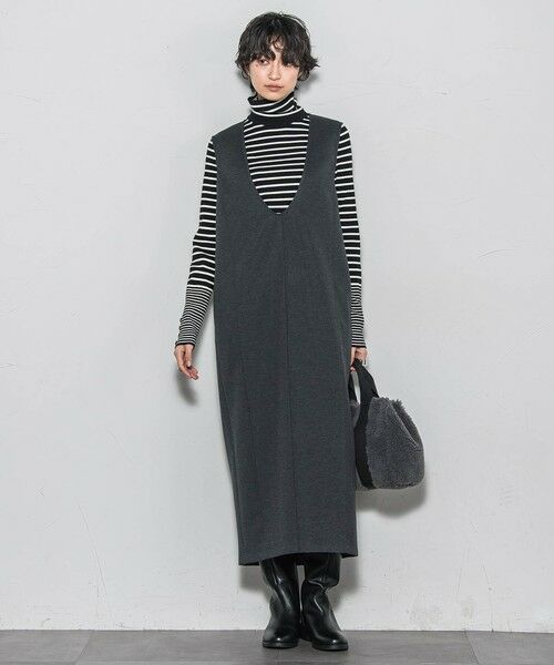 MAYSON GREY / メイソングレイ ロング・マキシ丈ワンピース | 【ノンアイロン】-3kg見えIラインワンピース≪手洗い可能≫ | 詳細10