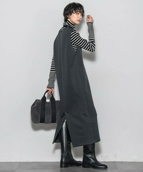 MAYSON GREY / メイソングレイ ロング・マキシ丈ワンピース | 【ノンアイロン】-3kg見えIラインワンピース≪手洗い可能≫ | 詳細9