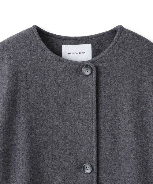 MAYSON GREY / メイソングレイ ダッフルコート | ライトジャージメルトンノーカラーミドルコート | 詳細28