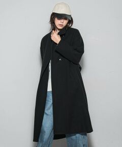 MAYSON GREY / メイソングレイ ダッフルコート | ライトジャージメルトンスタンドカラーロングコート