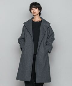 MAYSON GREY / メイソングレイ ダッフルコート | ライトジャージメルトンスタンドカラーロングコート