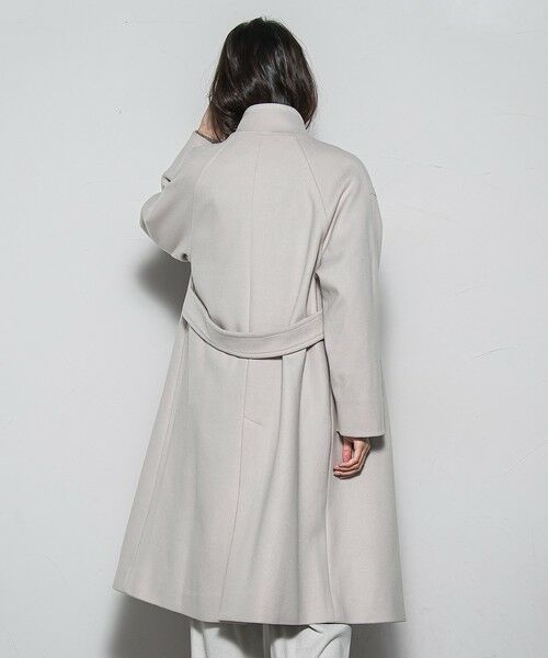MAYSON GREY / メイソングレイ ダッフルコート | ライトジャージメルトンスタンドカラーロングコート | 詳細8