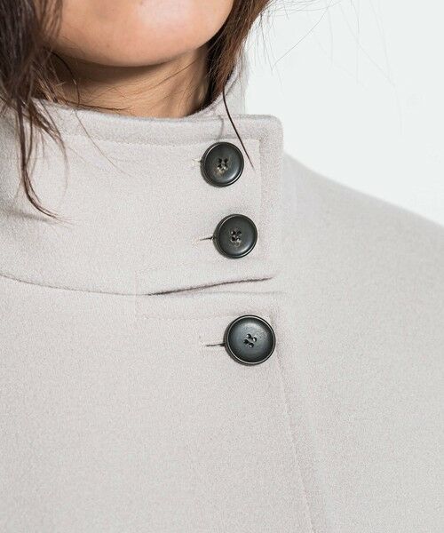 MAYSON GREY / メイソングレイ ダッフルコート | ライトジャージメルトンスタンドカラーロングコート | 詳細13