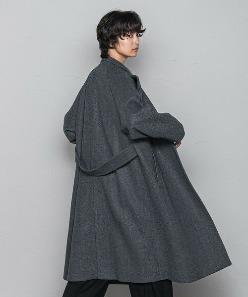 MAYSON GREY / メイソングレイ ダッフルコート | ライトジャージメルトンスタンドカラーロングコート | 詳細17