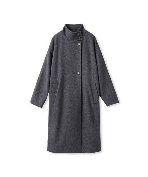 MAYSON GREY / メイソングレイ ダッフルコート | ライトジャージメルトンスタンドカラーロングコート | 詳細26