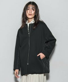 MAYSON GREY / メイソングレイ ダッフルコート | モスダンボール×中綿キルティングノーカラーコート≪手洗い可能≫