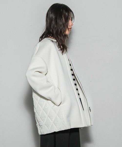 MAYSON GREY / メイソングレイ ダッフルコート | モスダンボール×中綿キルティングノーカラーコート≪手洗い可能≫ | 詳細2