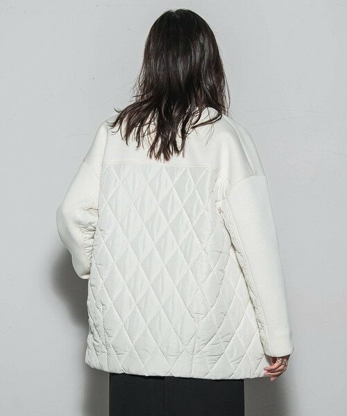 MAYSON GREY / メイソングレイ ダッフルコート | モスダンボール×中綿キルティングノーカラーコート≪手洗い可能≫ | 詳細3