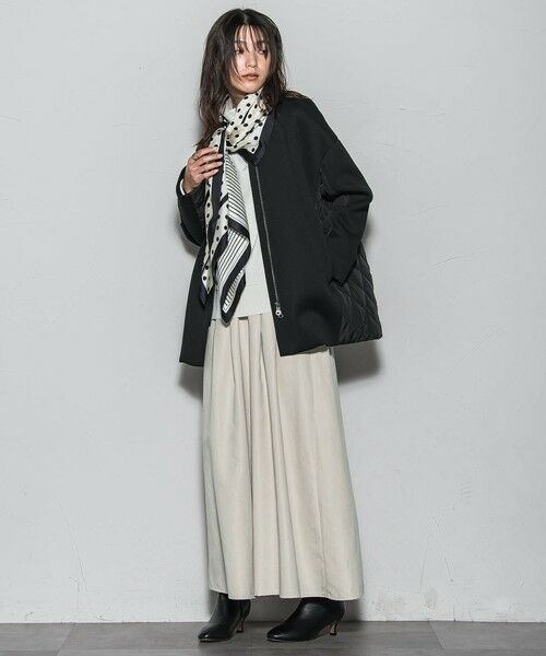 MAYSON GREY / メイソングレイ ダッフルコート | モスダンボール×中綿キルティングノーカラーコート≪手洗い可能≫ | 詳細13