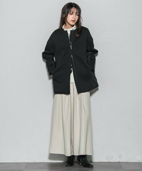 MAYSON GREY / メイソングレイ ダッフルコート | モスダンボール×中綿キルティングノーカラーコート≪手洗い可能≫ | 詳細14