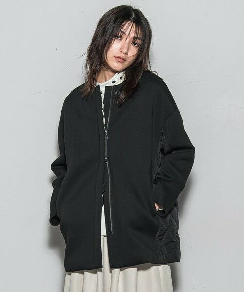 MAYSON GREY / メイソングレイ ダッフルコート | モスダンボール×中綿キルティングノーカラーコート≪手洗い可能≫ | 詳細9