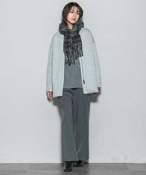 MAYSON GREY / メイソングレイ ダッフルコート | モスダンボール×中綿キルティングノーカラーコート≪手洗い可能≫ | 詳細20