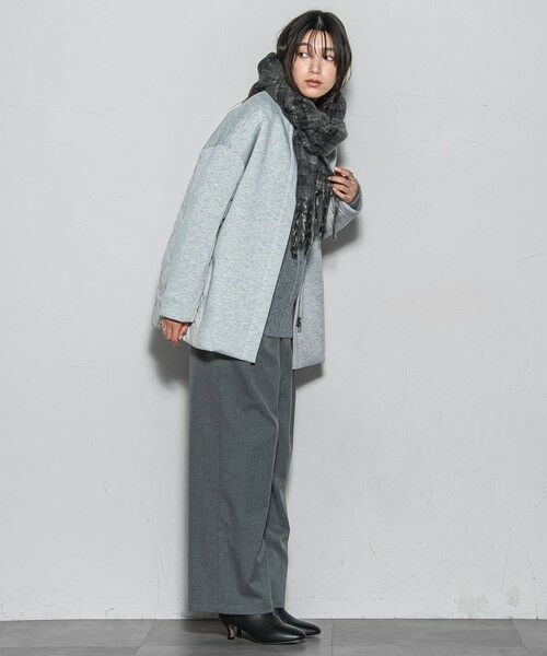 MAYSON GREY / メイソングレイ ダッフルコート | モスダンボール×中綿キルティングノーカラーコート≪手洗い可能≫ | 詳細21