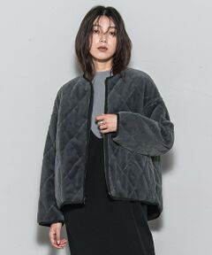 MAYSON GREY / メイソングレイ テーラードジャケット | キルティング×フェイクファーリバーシブルブルゾン