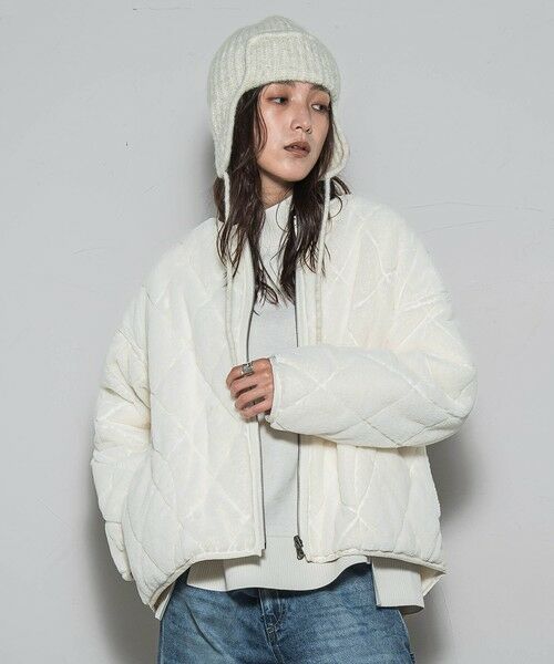 MAYSON GREY / メイソングレイ テーラードジャケット | キルティング×フェイクファーリバーシブルブルゾン | 詳細1