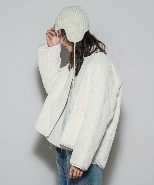 MAYSON GREY / メイソングレイ テーラードジャケット | キルティング×フェイクファーリバーシブルブルゾン | 詳細3