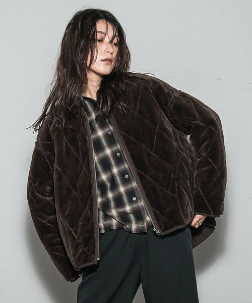MAYSON GREY / メイソングレイ テーラードジャケット | キルティング×フェイクファーリバーシブルブルゾン | 詳細20
