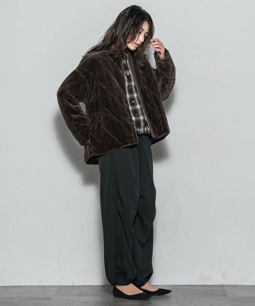 MAYSON GREY / メイソングレイ テーラードジャケット | キルティング×フェイクファーリバーシブルブルゾン | 詳細21