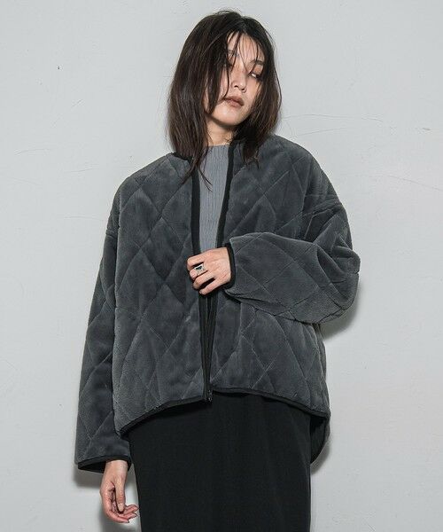 MAYSON GREY / メイソングレイ テーラードジャケット | キルティング×フェイクファーリバーシブルブルゾン | 詳細30