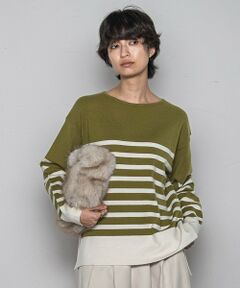 MAYSON GREY / メイソングレイ ニット・セーター | 【ふわもち】ボーダーニット≪洗濯機で洗える≫