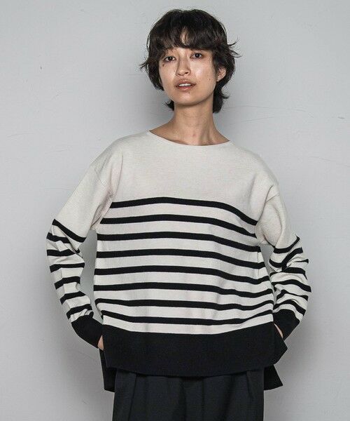 MAYSON GREY / メイソングレイ ニット・セーター | 【ふわもち】ボーダーニット≪洗濯機で洗える≫ | 詳細1