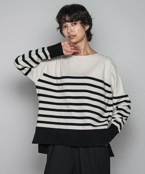 MAYSON GREY / メイソングレイ ニット・セーター | 【ふわもち】ボーダーニット≪洗濯機で洗える≫ | 詳細2