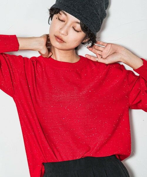 MAYSON GREY / メイソングレイ ニット・セーター | ミニスパンコールクルーネックニット≪手洗い可能≫ | 詳細14