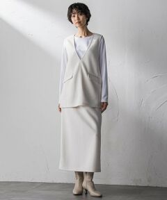 MAYSON GREY / メイソングレイ ロング・マキシ丈ワンピース | 軽量ボンディング3ピーススカートセットアップ≪洗濯機で洗える≫