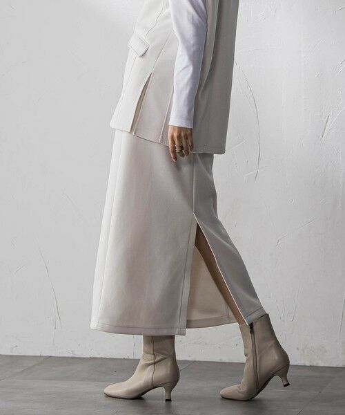 MAYSON GREY / メイソングレイ ロング・マキシ丈ワンピース | 軽量ボンディング3ピーススカートセットアップ≪洗濯機で洗える≫ | 詳細5