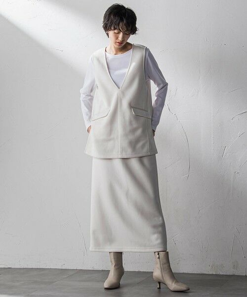 MAYSON GREY / メイソングレイ ロング・マキシ丈ワンピース | 軽量ボンディング3ピーススカートセットアップ≪洗濯機で洗える≫ | 詳細6