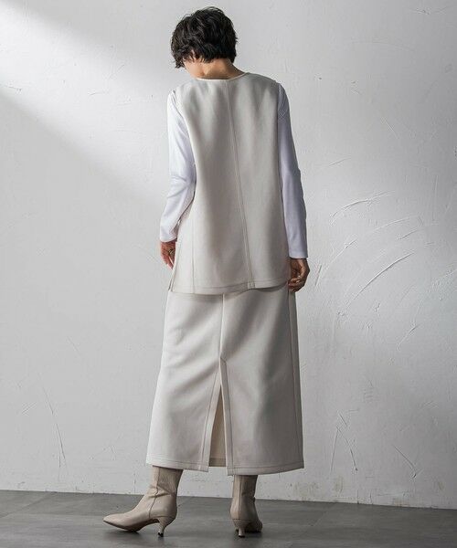 MAYSON GREY / メイソングレイ ロング・マキシ丈ワンピース | 軽量ボンディング3ピーススカートセットアップ≪洗濯機で洗える≫ | 詳細7