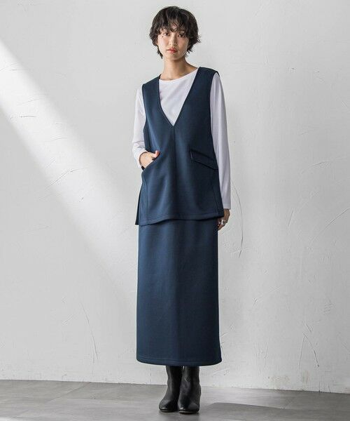 MAYSON GREY / メイソングレイ ロング・マキシ丈ワンピース | 軽量ボンディング3ピーススカートセットアップ≪洗濯機で洗える≫ | 詳細16