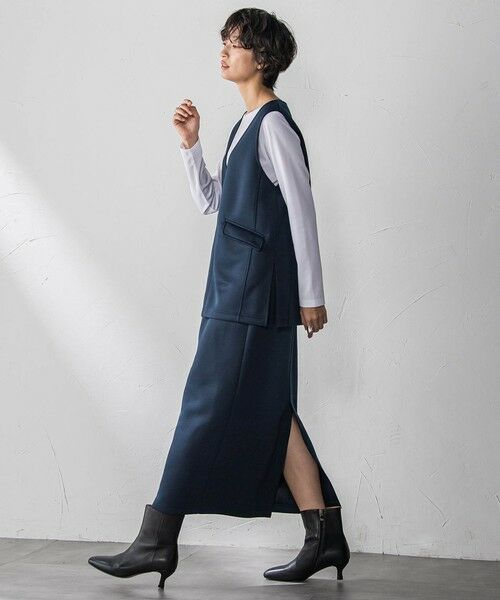 MAYSON GREY / メイソングレイ ロング・マキシ丈ワンピース | 軽量ボンディング3ピーススカートセットアップ≪洗濯機で洗える≫ | 詳細17