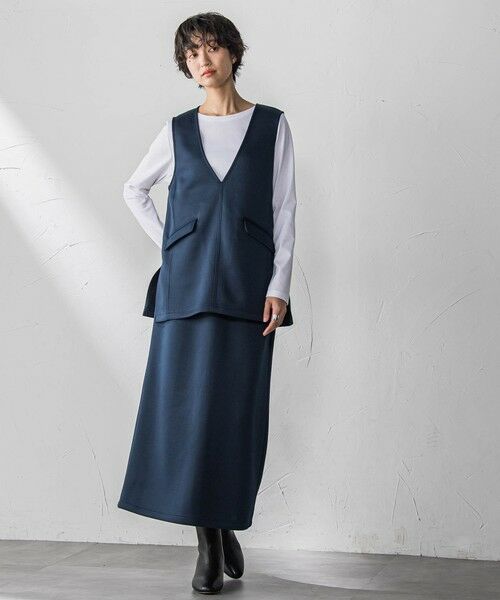 MAYSON GREY / メイソングレイ ロング・マキシ丈ワンピース | 軽量ボンディング3ピーススカートセットアップ≪洗濯機で洗える≫ | 詳細18