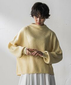 MAYSON GREY / メイソングレイ ニット・セーター | ラメリブボトルネックニット≪手洗い可能≫