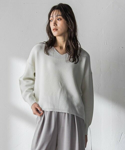 MAYSON GREY / メイソングレイ ニット・セーター | Vネックラメガーターニットプルオーバー≪手洗い可能≫ | 詳細2