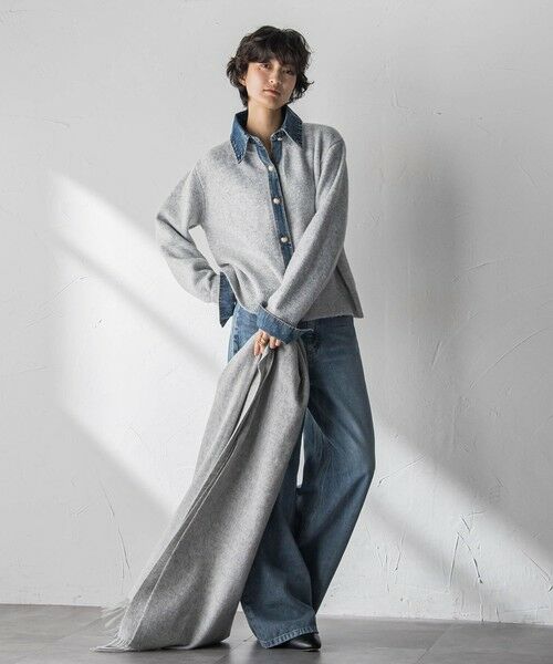 MAYSON GREY / メイソングレイ ニット・セーター | デニムレイヤード風カーディガン≪手洗い可能≫ | 詳細4